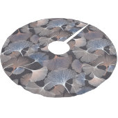 Jupon De Sapin En Polyester Brossé Ginkgo feuilles : élégant motif naturel. (Angle)
