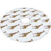 Jupon De Sapin En Polyester Brossé Giraffe Brown et jaune Silhouette (Angle)