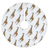 Jupon De Sapin En Polyester Brossé Giraffe Brown et jaune Silhouette (Devant)
