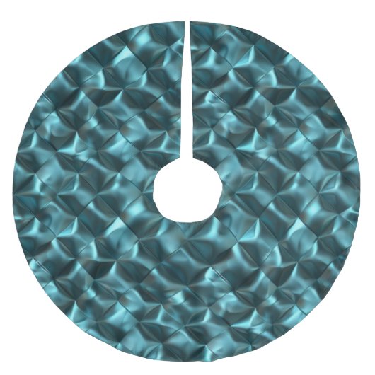 Jupon De Sapin En Polyester Brossé Glam Abstrait bleu turquoise (Devant)