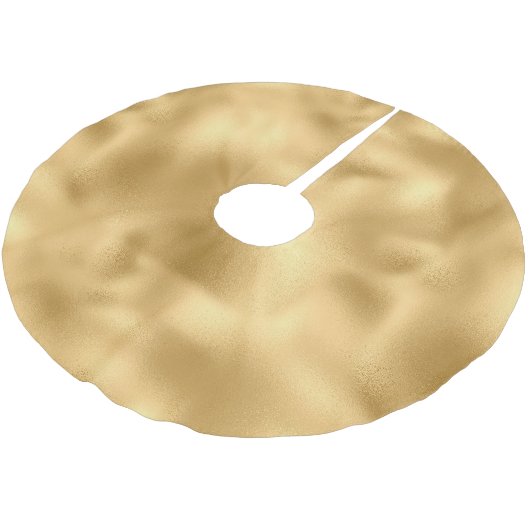 Jupon De Sapin En Polyester Brossé Glam Gold (Angle)