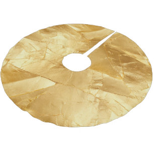 Jupon De Sapin En Polyester Brossé Glamour Or Jaune Chic 
