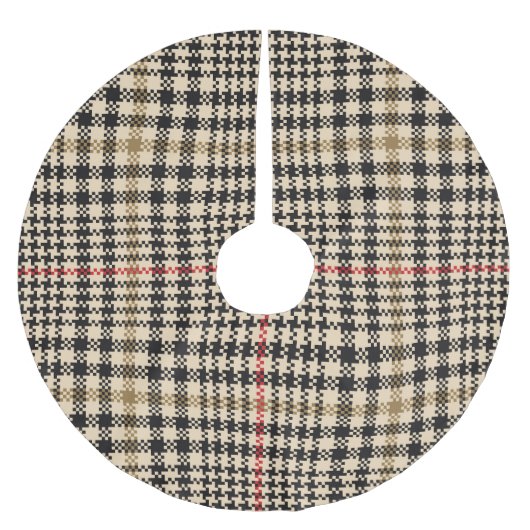 Jupon De Sapin En Polyester Brossé Glen Check Plaid Pixel Art (Devant)