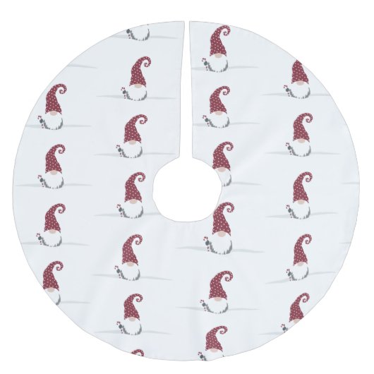 Jupon De Sapin En Polyester Brossé Gnome for the Holidays Design scandinave (Devant)