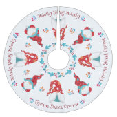 Jupon De Sapin En Polyester Brossé Gnome Sweet Gnome Mignet Moderne Simple Vacances E (Devant)