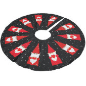 Jupon De Sapin En Polyester Brossé Gnomes de Noël en noir (Angle)