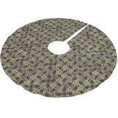 Jupon De Sapin En Polyester Brossé Gold Scratch Golden Modern Glamor Unique Élégant (Angle)