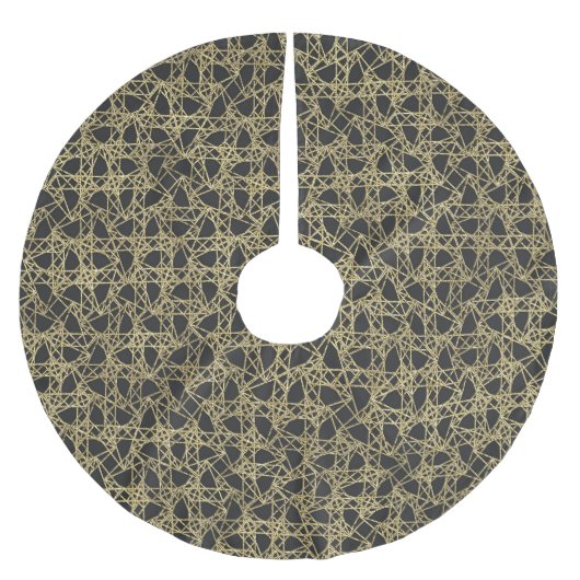 Jupon De Sapin En Polyester Brossé Gold Scratch Golden Modern Glamor Unique Élégant (Devant)
