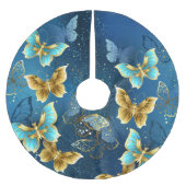 Jupon De Sapin En Polyester Brossé Golden butterflies (Devant)