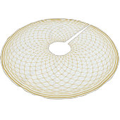 Jupon De Sapin En Polyester Brossé Golden Crown Chakra Mandala en blanc (Angle)
