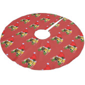 Jupon De Sapin En Polyester Brossé Golden Retriever Puppy Christmas (Angle)