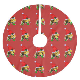 Jupon De Sapin En Polyester Brossé Golden Retriever Puppy Christmas