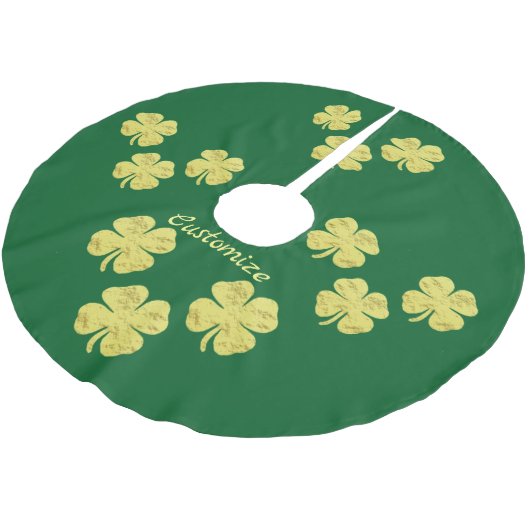 Jupon De Sapin En Polyester Brossé Golden Shamrocks Thunder_Cove (Angle)