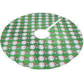 Jupon De Sapin En Polyester Brossé Golf Ball Noël Casquettes sur Vert (Angle)
