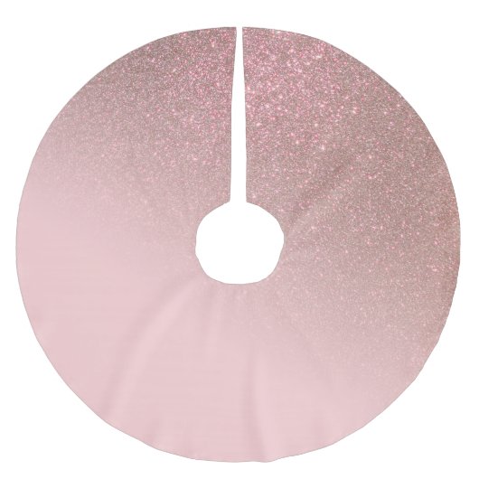 Jupon De Sapin En Polyester Brossé Gradient diagonal Rose Gold Blush Pink ombre (Devant)