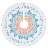 Jupon De Sapin En Polyester Brossé Gradient Mandala voeux de Noël (Devant)