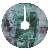 Jupon De Sapin En Polyester Brossé Graffiti peint Grunge | Moody Plum Purple Green (Devant)