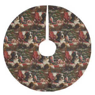 Jupon De Sapin En Polyester Brossé Grand Bouvier Suisse Noël Festif