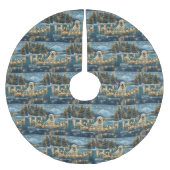 Jupon De Sapin En Polyester Brossé Grande Pyrénées Noël Festive Voyage (Devant)