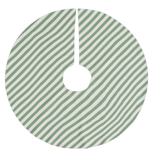 Jupon De Sapin En Polyester Brossé Grandes diagonales de Noël traditionnelles Vert (Devant)