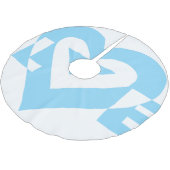 Jupon De Sapin En Polyester Brossé Graphique d'amour cool, Bleu (Angle)
