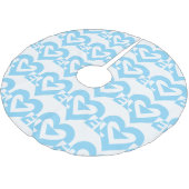 Jupon De Sapin En Polyester Brossé Graphique d'amour cool, Bleu (Angle)