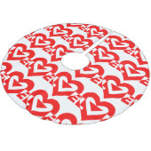 Jupon De Sapin En Polyester Brossé Graphique d'amour cool, Rouge (Angle)