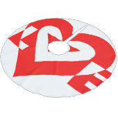 Jupon De Sapin En Polyester Brossé Graphique d'amour cool, Rouge (Angle)