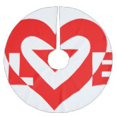 Jupon De Sapin En Polyester Brossé Graphique d'amour cool, Rouge (Devant)