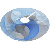 Jupon De Sapin En Polyester Brossé Graphique d'art fractal gris bleu Abstrait moderne (Angle)