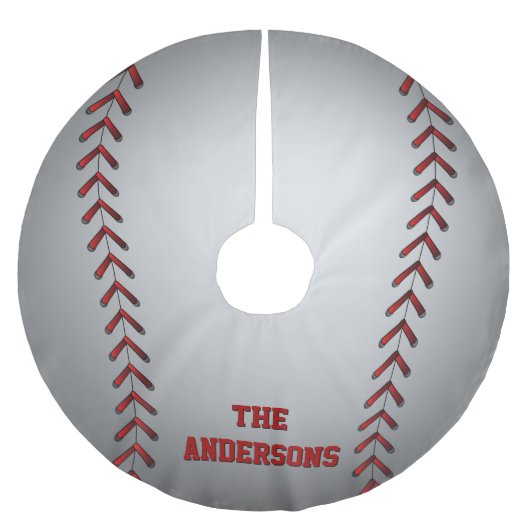 Jupon De Sapin En Polyester Brossé Graphique de baseball (Devant)