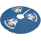 Jupon De Sapin En Polyester Brossé Graphique Drapeau Dynamique Louisiane sur un (Angle)