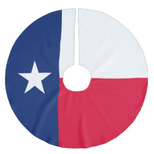 Jupon De Sapin En Polyester Brossé Graphique dynamique de drapeau d'état du Texas sur