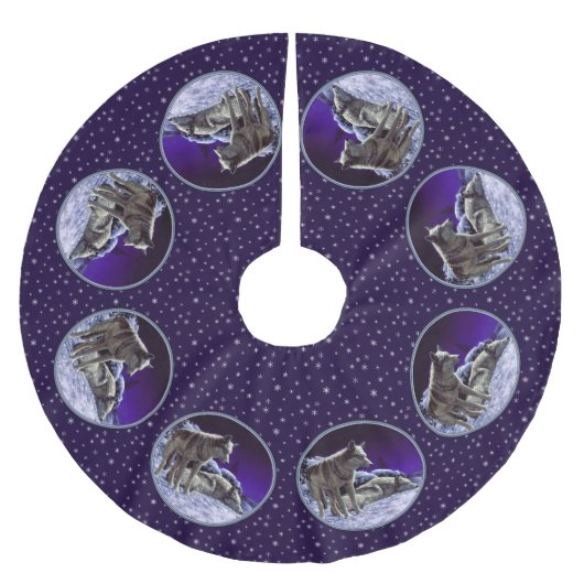 Jupon De Sapin En Polyester Brossé Gray Wolves (Devant)