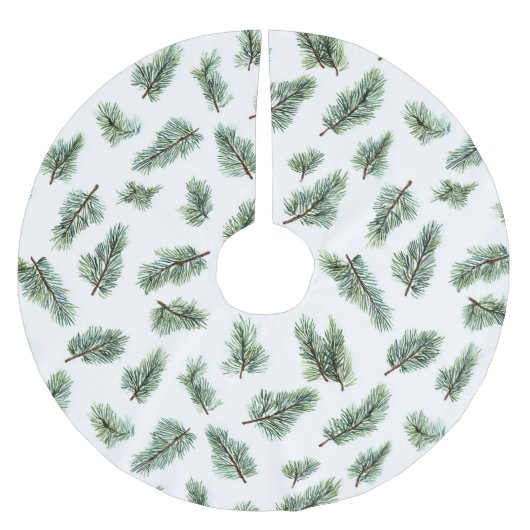 Jupon De Sapin En Polyester Brossé Green Christmas Pine Tree (Devant)