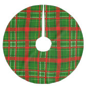 Jupon De Sapin En Polyester Brossé Green Christmas Tartan Plaid Pattern Design (Devant)