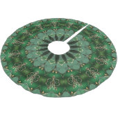 Jupon De Sapin En Polyester Brossé Green Decorative Tree Skirt (Angle)