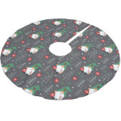 Jupon De Sapin En Polyester Brossé Green Gnome Arbre de Noël Motif (Angle)