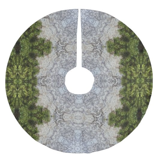 Jupon De Sapin En Polyester Brossé Green Moss & Earth Nature Art (Devant)