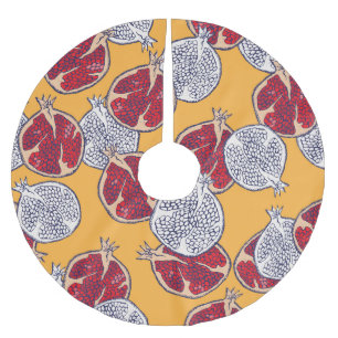 Jupon De Sapin En Polyester Brossé Grenade dessinée : Motif Vintage fait main