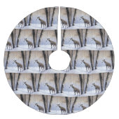 Jupon De Sapin En Polyester Brossé Grise Italienne Laisser Il Neige Noël (Devant)