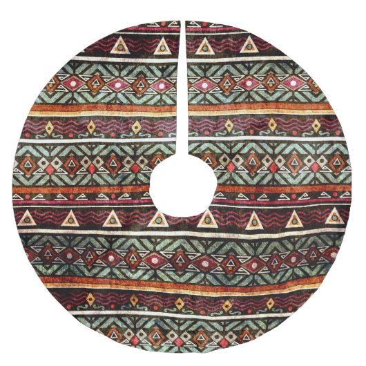 Jupon De Sapin En Polyester Brossé Groupe tribal : Ethno Retro Motif (Devant)