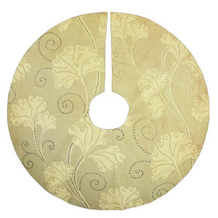 Jupon De Sapin En Polyester Brossé Grunge vintage motif de fleurs.