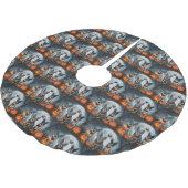 Jupon De Sapin En Polyester Brossé Halloween Éffrayant (Angle)