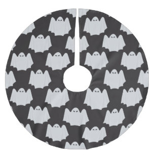Jupon De Sapin En Polyester Brossé Halloween, Fantôme Effrayant, Trick Or Treat, Hou