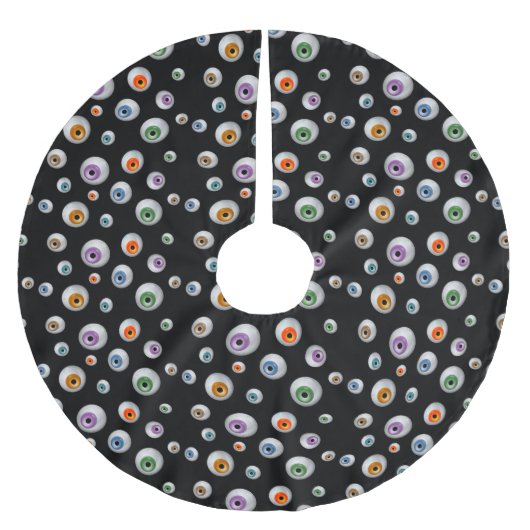 Jupon De Sapin En Polyester Brossé Halloween Zombie Bloodshot Eyeball (Devant)