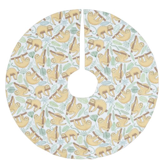 Jupon De Sapin En Polyester Brossé Hanging Sloths (Devant)