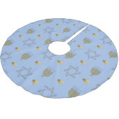Jupon De Sapin En Polyester Brossé Hanoukka Bush (Angle)