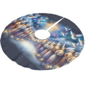 Jupon De Sapin En Polyester Brossé Heavenly Choir Under Star of Bethlehem (Angle)