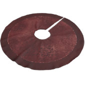 Jupon De Sapin En Polyester Brossé Henné Romance | Red Satiny Grunge Damask (Angle)